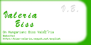 valeria biss business card